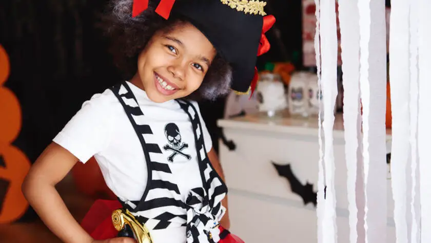 She dressed up as a pirate