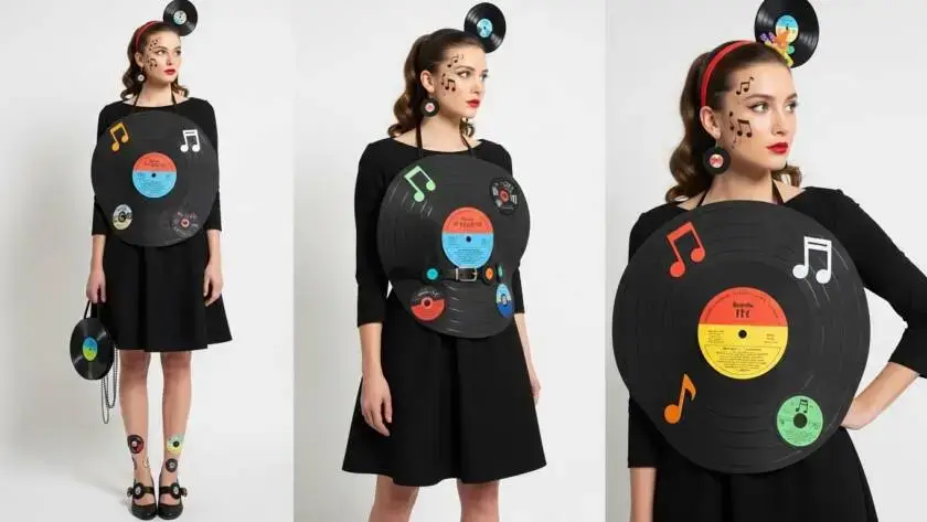 The Vinyl Vickie costume can be a unique and playful Halloween character.