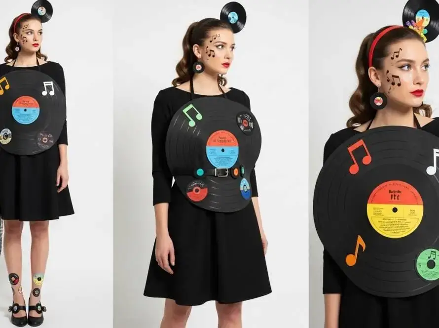 The Vinyl Vickie costume can be a unique and playful Halloween character.