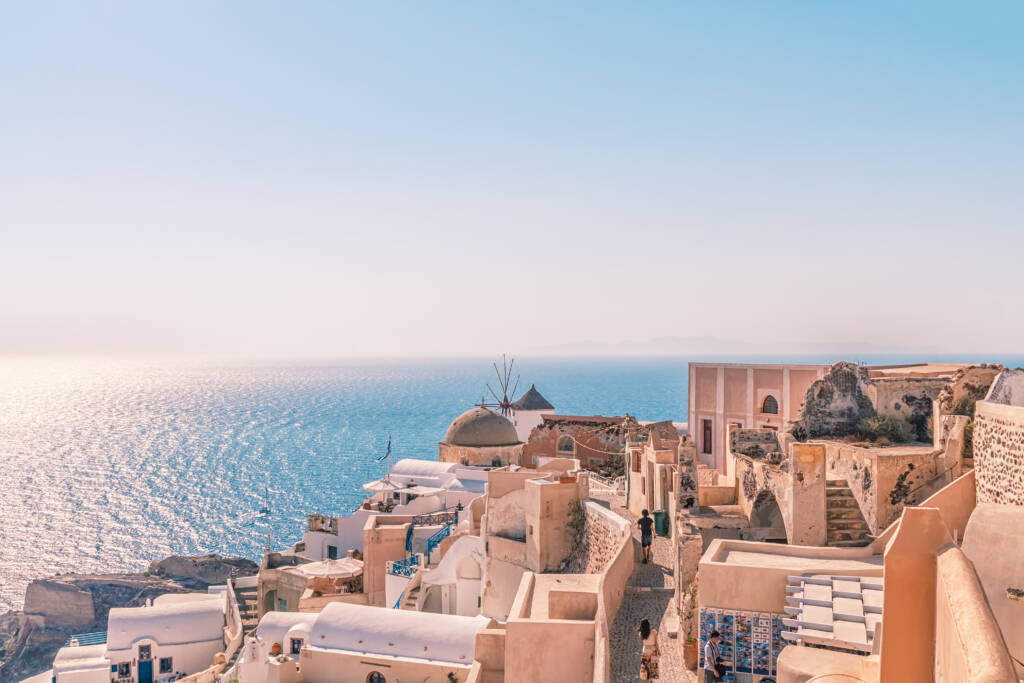 Oia village at sunset, Santorini island