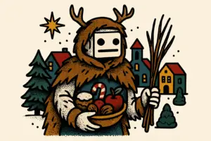 Belsnickel is a crotchety, fur-clad Christmas gift-bringer figure in the folklore of the Palatinate region of southwestern Germany along the Rhine.