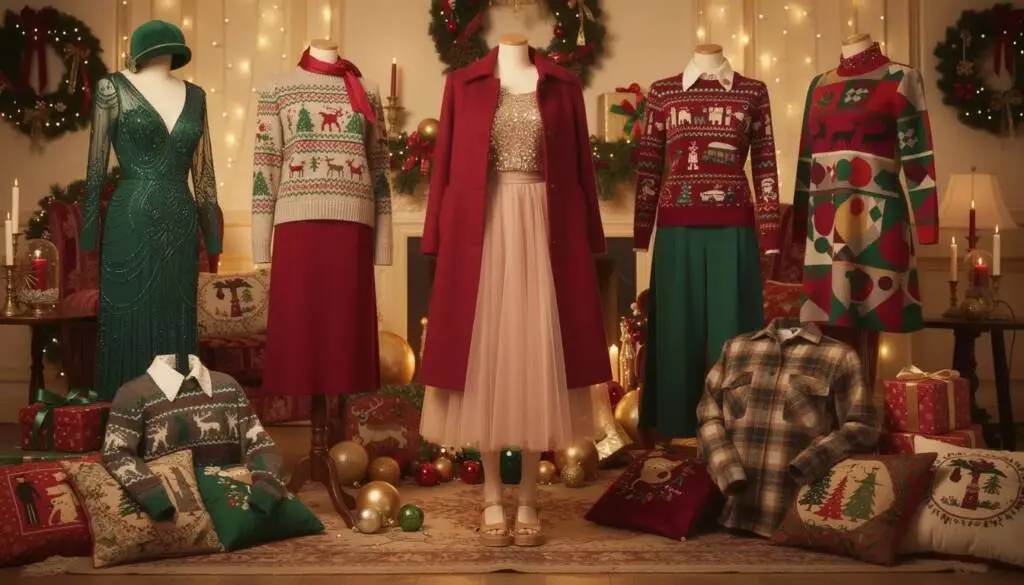 Nostalgia plays a significant role in Christmas fashion, reflecting changing styles and sentiments over the decades.
